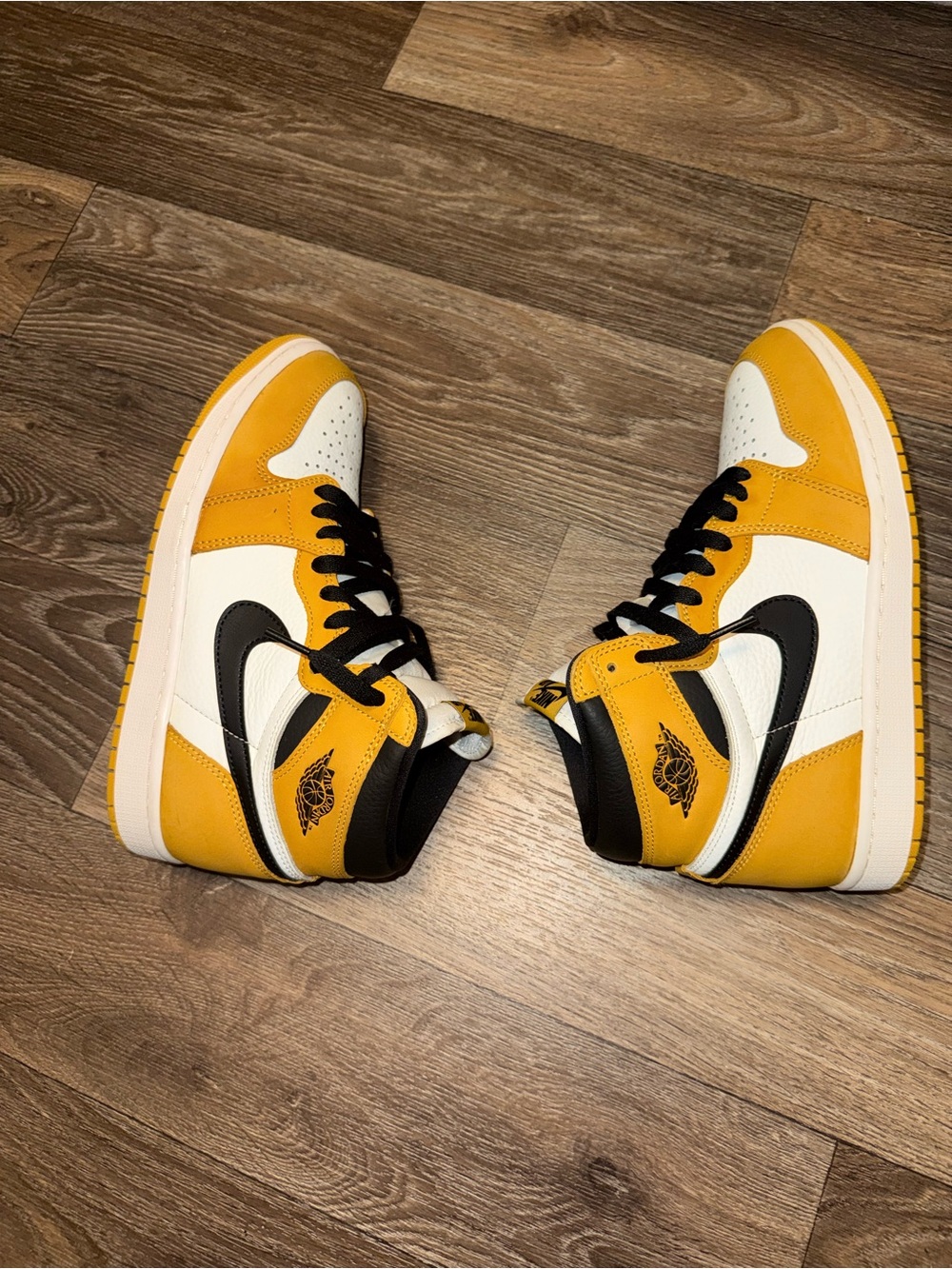 Jordan Men’s High-Top Sneakers - White/Yellow/Black